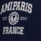 T-shirts T-shirt cropped à logo Ami PARIS Bleu Femme