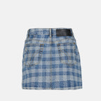 スカート ギンガムジャガードデニムミニスカート Ami PARIS 青 女性