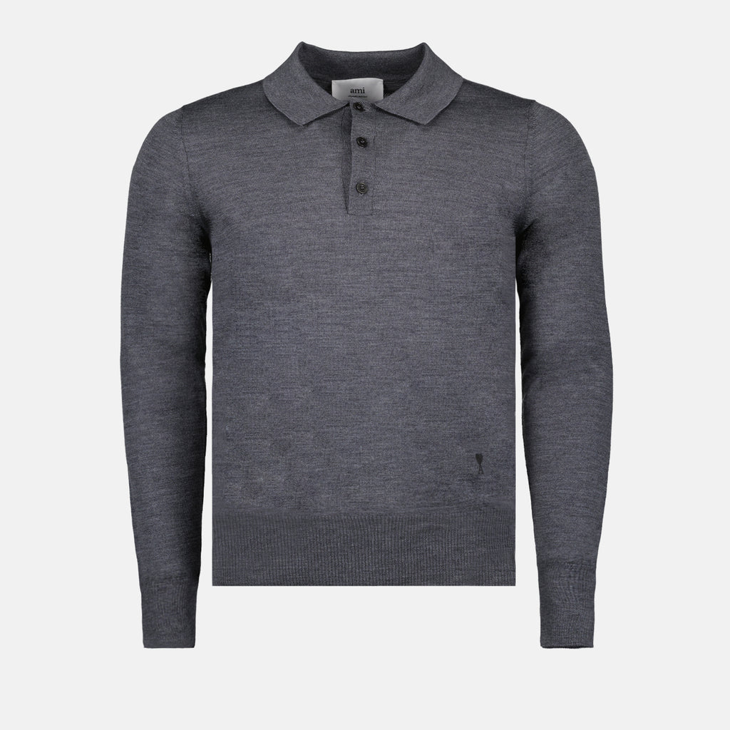 Polos Polo Ami de Coeur Ami PARIS Gris Homme