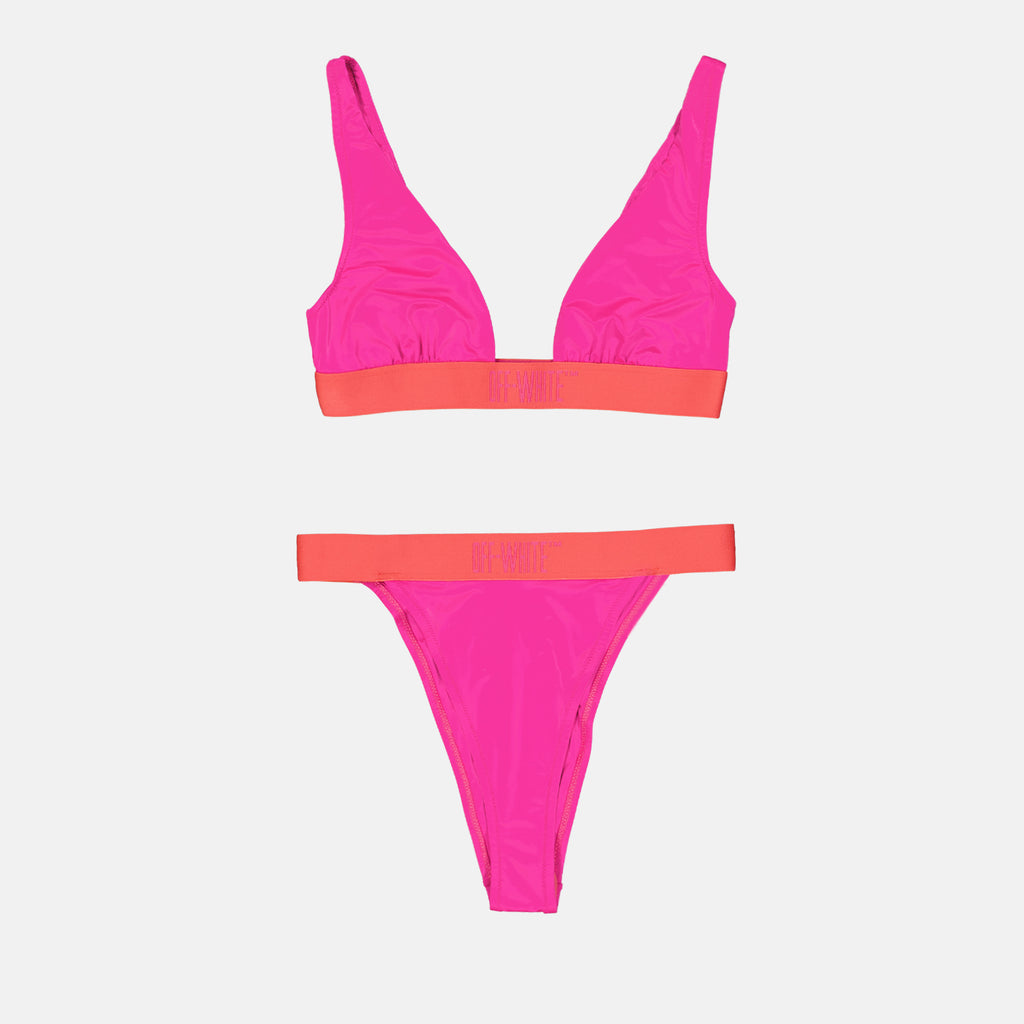 Beachwear Triangle Bikini Off-White Pink Women