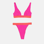 Beachwear Bikini triangle Off-White Rose Femme