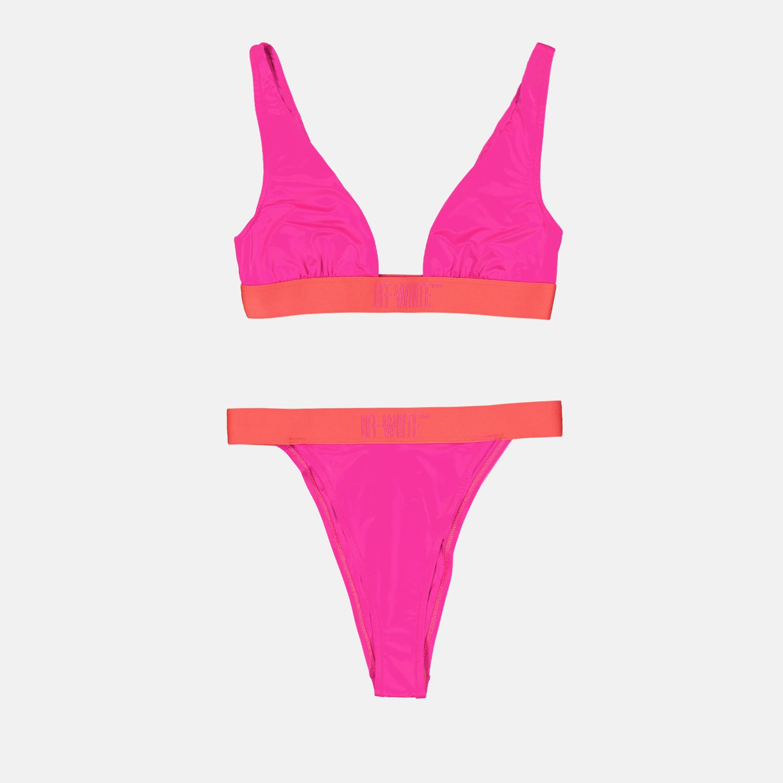 Beachwear Bikini triangle Off-White Rose Femme