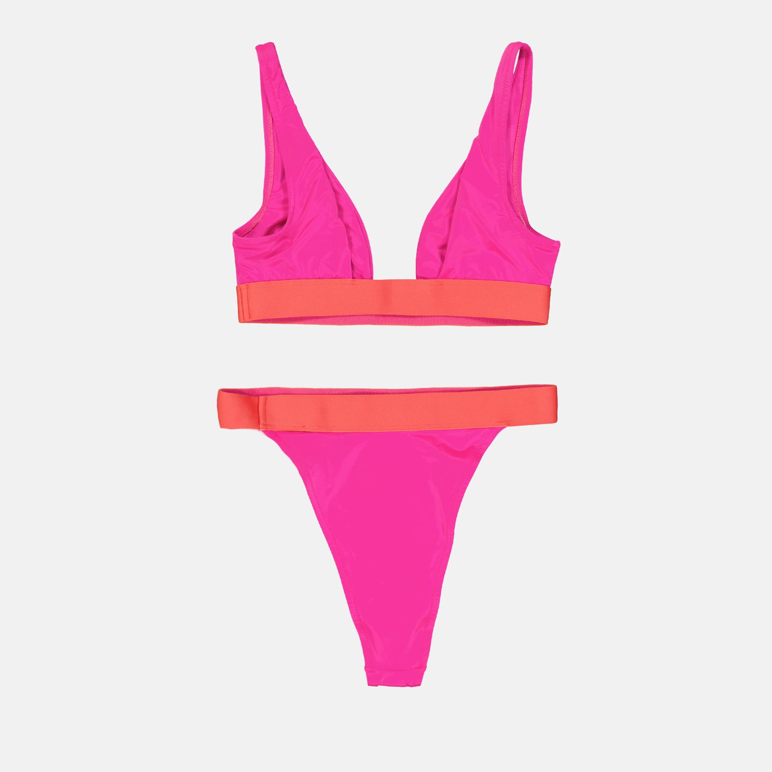 Beachwear Bikini triangle Off-White Rose Femme