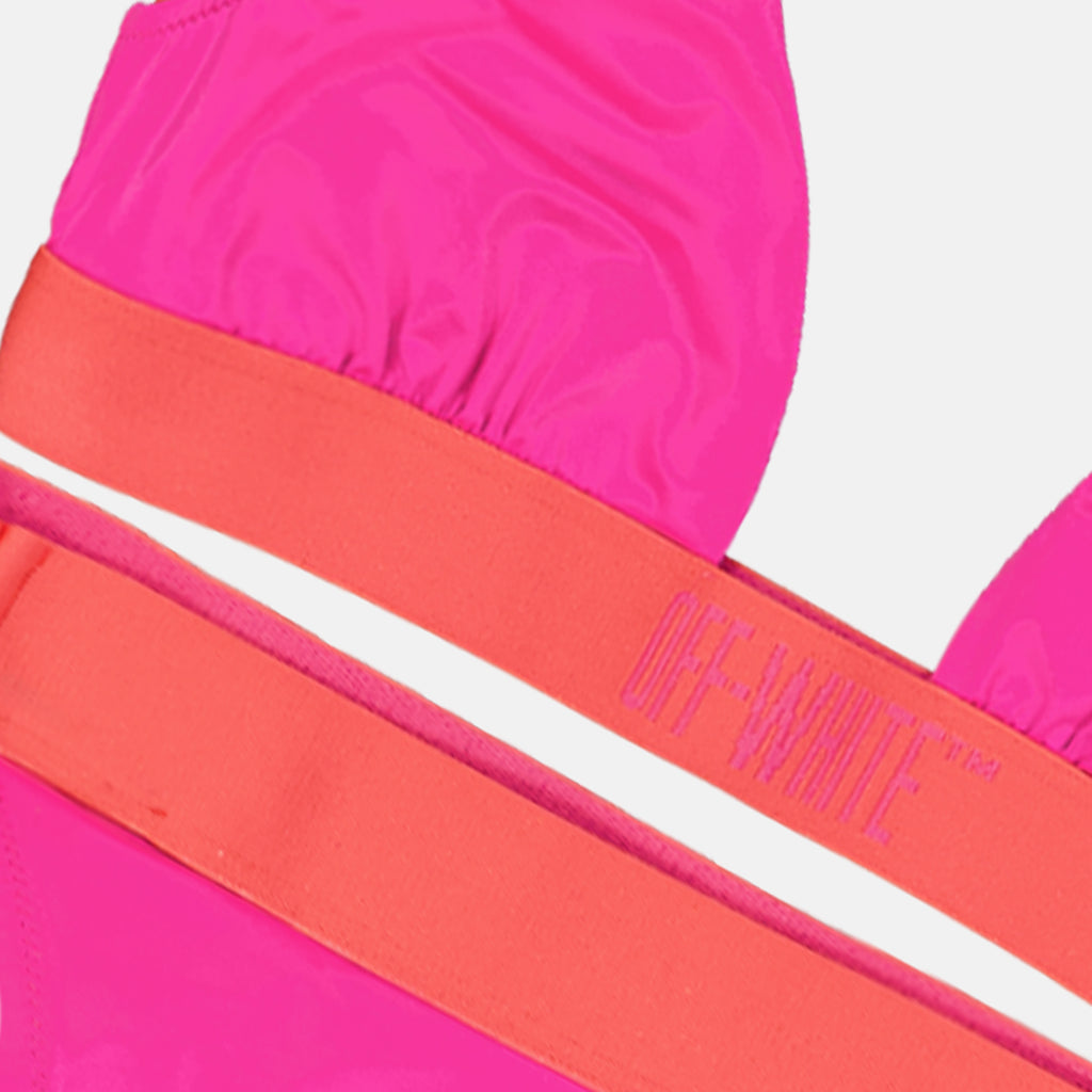 Beachwear Triangle Bikini Off-White Pink Women