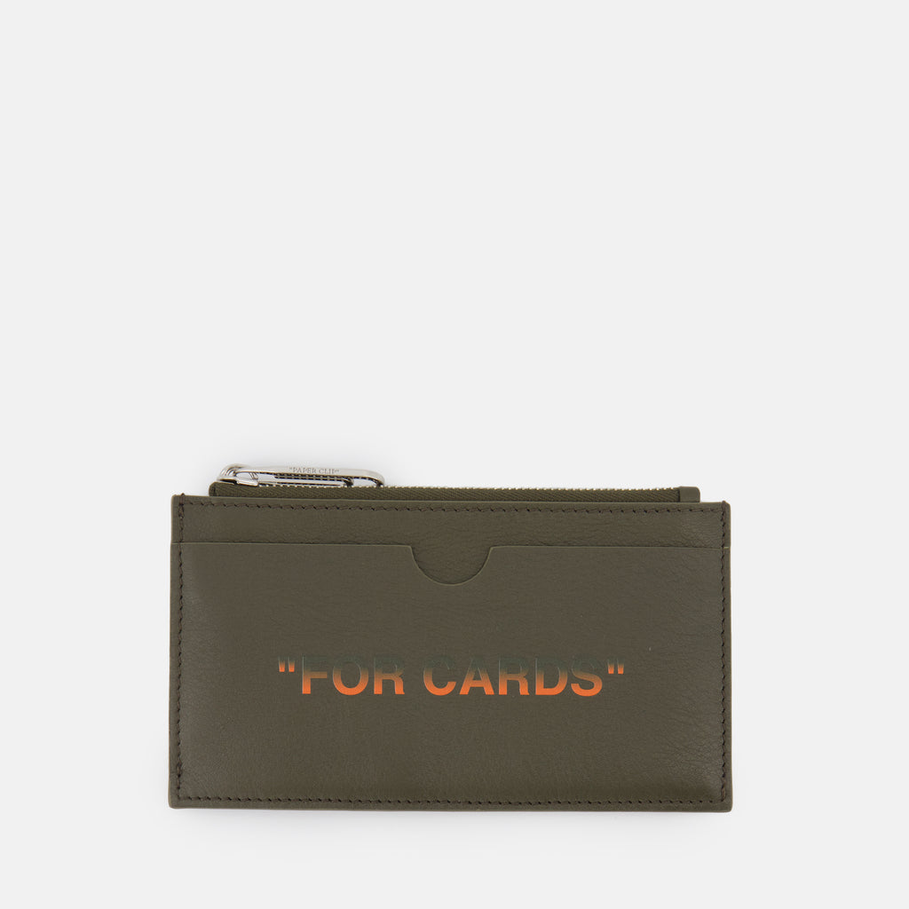 Petite maroquinerie Porte-monnaie 'For Cards' Off-White Vert Homme