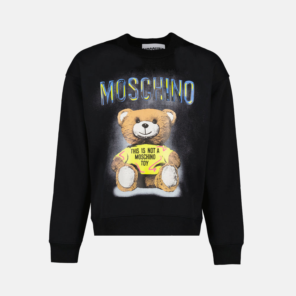 Sweatshirts Teddy Bear Sweatshirt Moschino Black Man