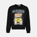 Sweatshirts Teddy Bear Sweatshirt Moschino Black Man