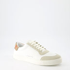 Tênis Baskets en cuir et suède Burberry Branco Homme