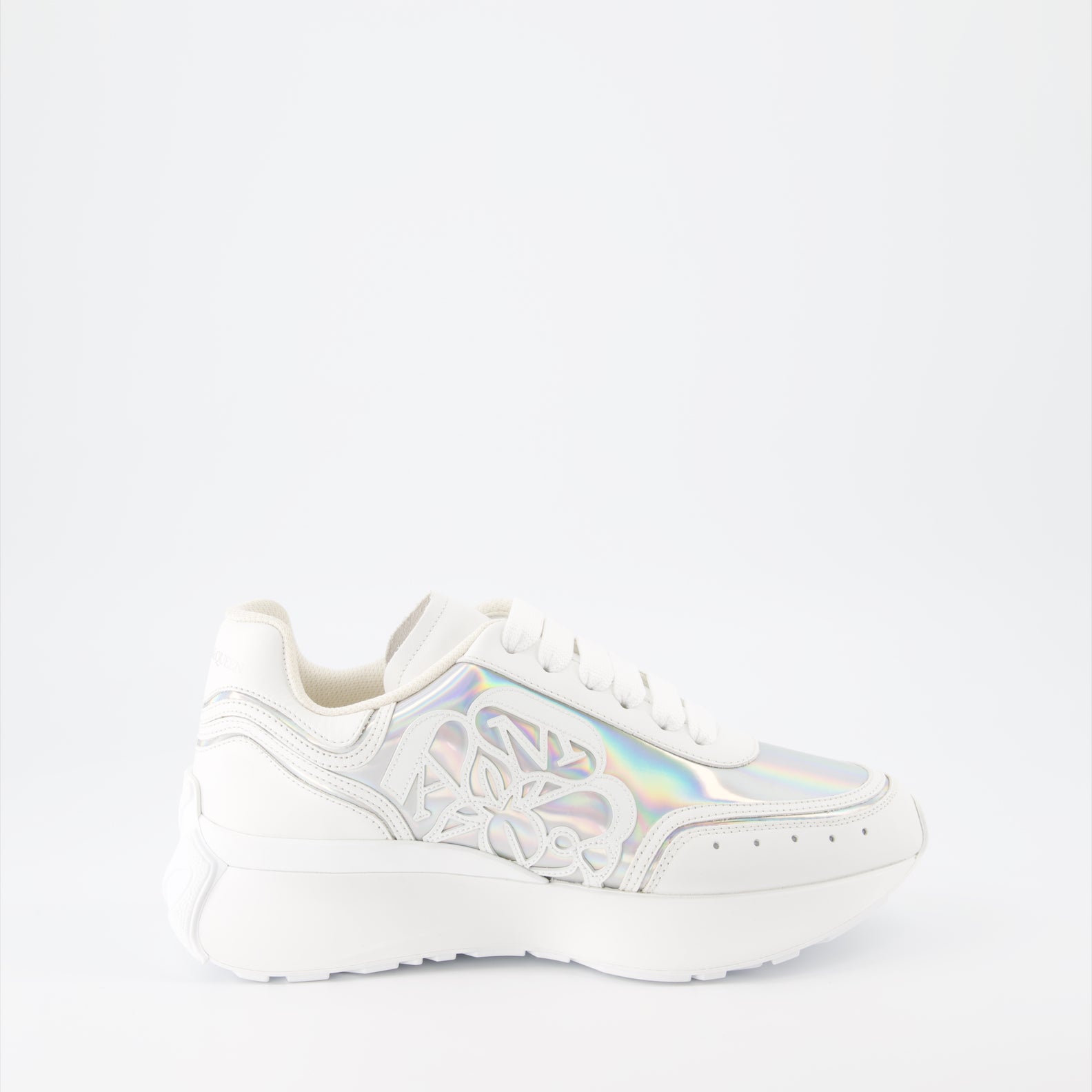 Sneakers Baskets Sprint Runner Alexander McQueen Argento Femme