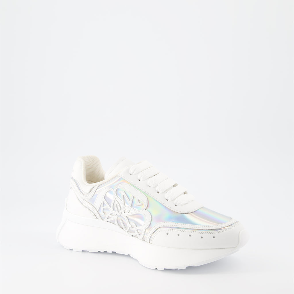 Baskets Baskets Sprint Runner Alexander McQueen Argenté Femme