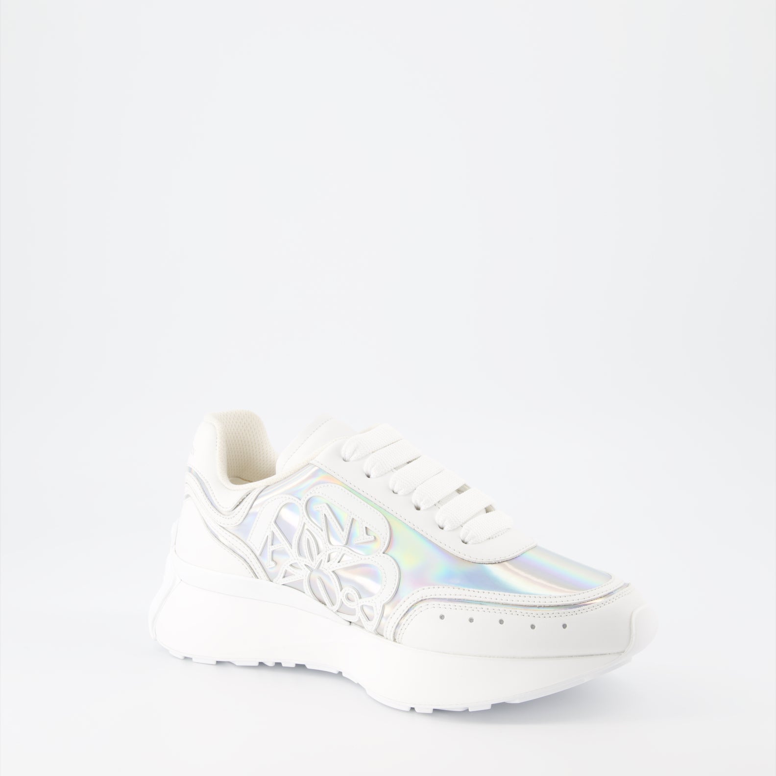Sneakers Baskets Sprint Runner Alexander McQueen Argento Femme
