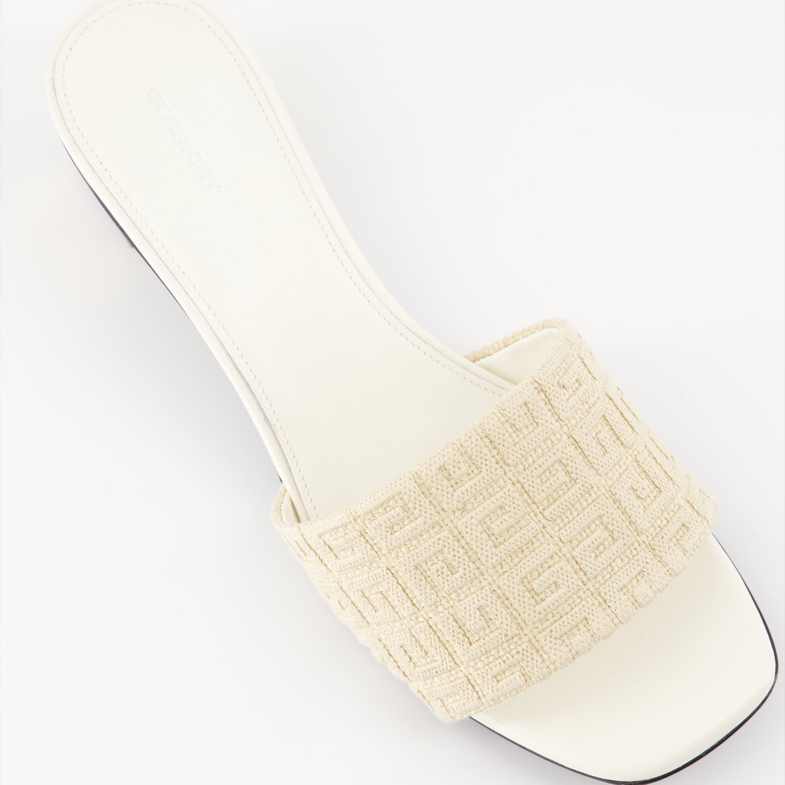 Chaussures ouvertes Mules G Cube en jute 4G Givenchy Beige Femme
