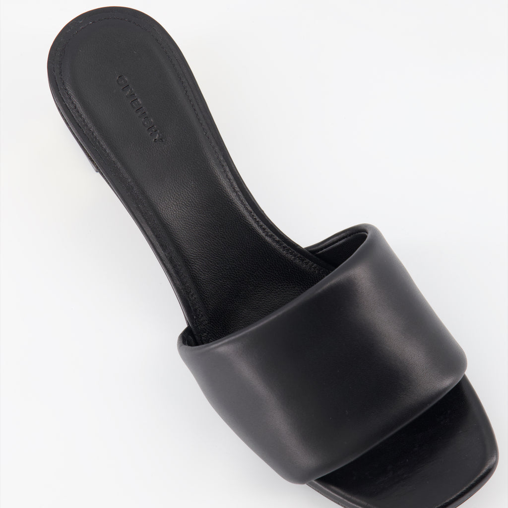 Offene schuhe Mules à logo Givenchy Schwarz Femme