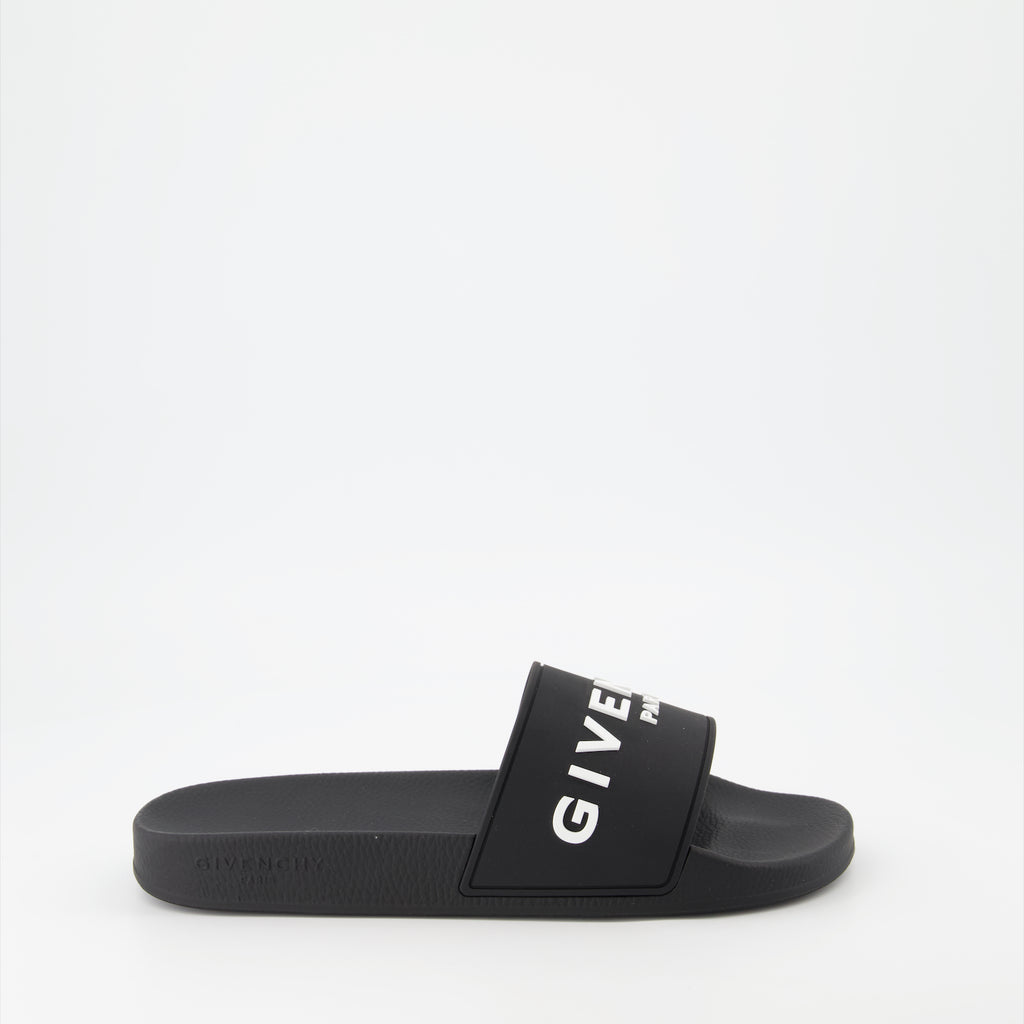 Open shoes Logo sandals Givenchy Black Man