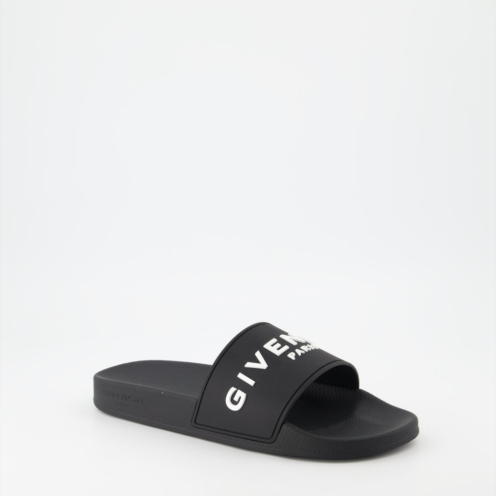 Open shoes Logo sandals Givenchy Black Man