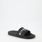 Chaussures ouvertes Sandales à logo Givenchy Noir Homme