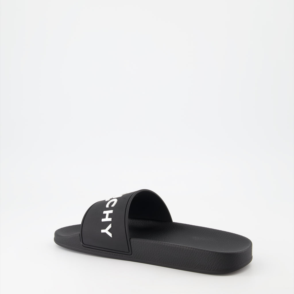 Open shoes Logo sandals Givenchy Black Man