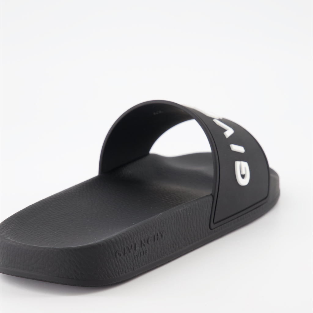 Open shoes Logo sandals Givenchy Black Man