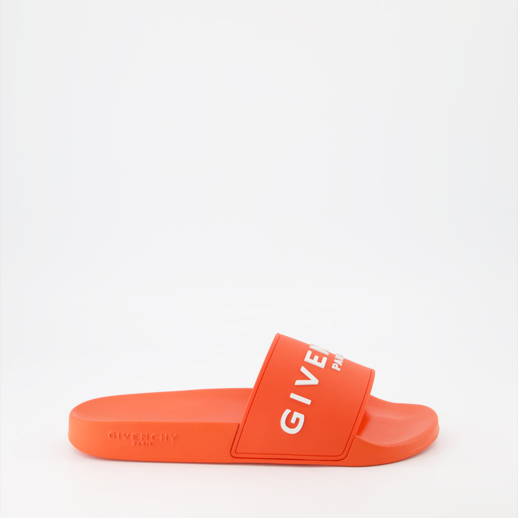 Open shoes Logo sandals Givenchy Orange Man