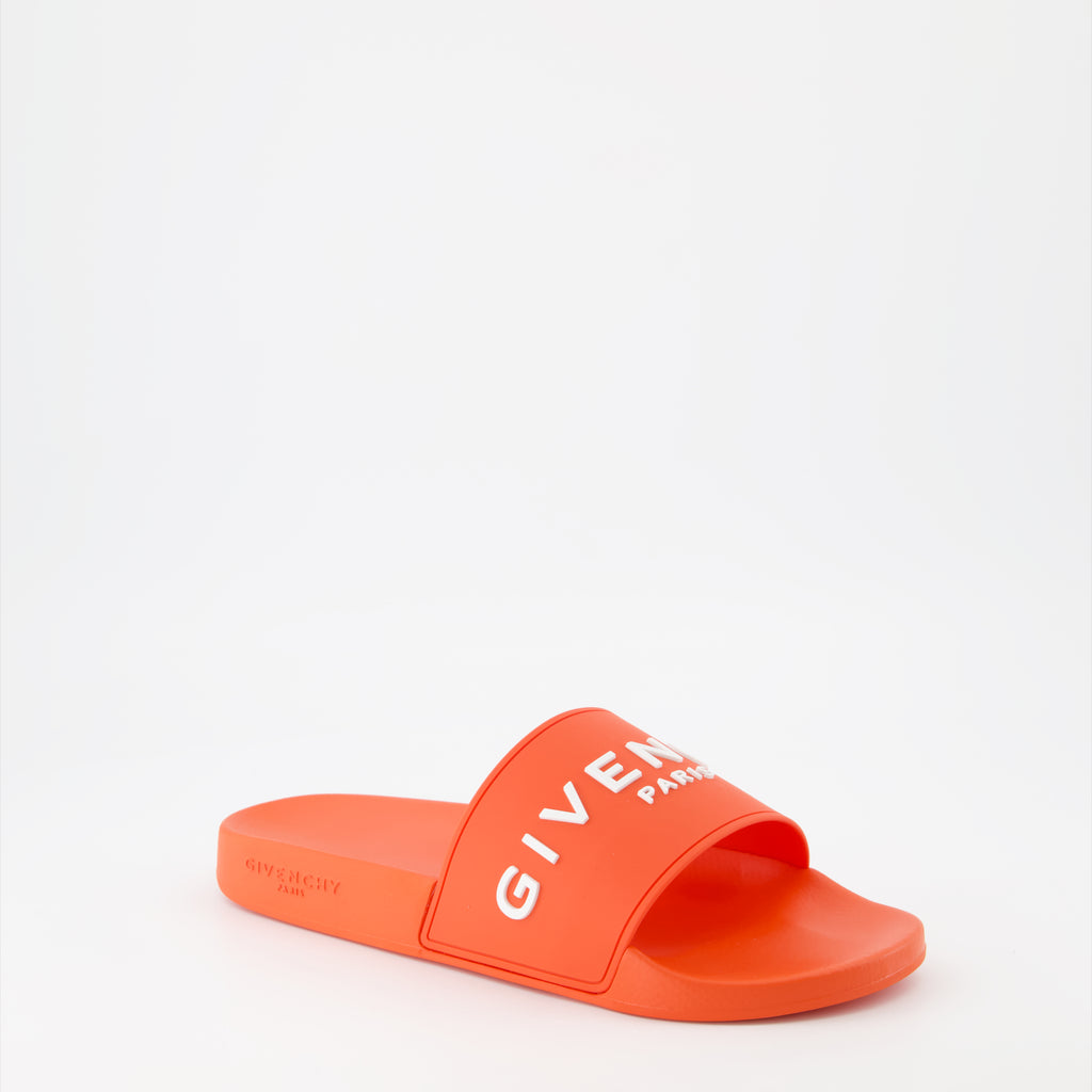 Open shoes Logo sandals Givenchy Orange Man