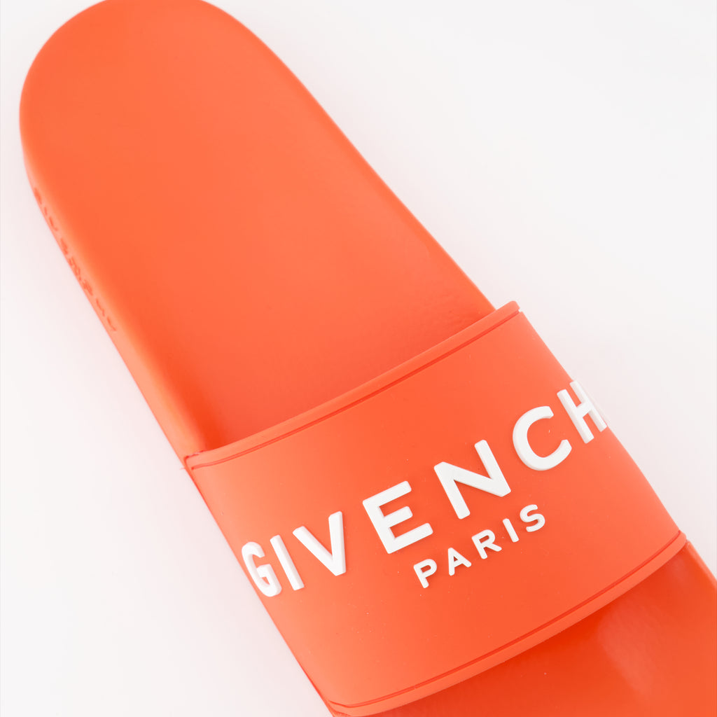 Open shoes Logo sandals Givenchy Orange Man