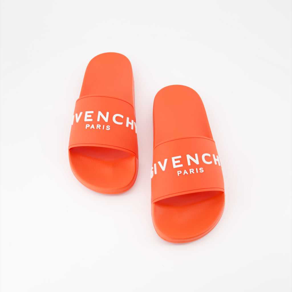 Open shoes Logo sandals Givenchy Orange Man