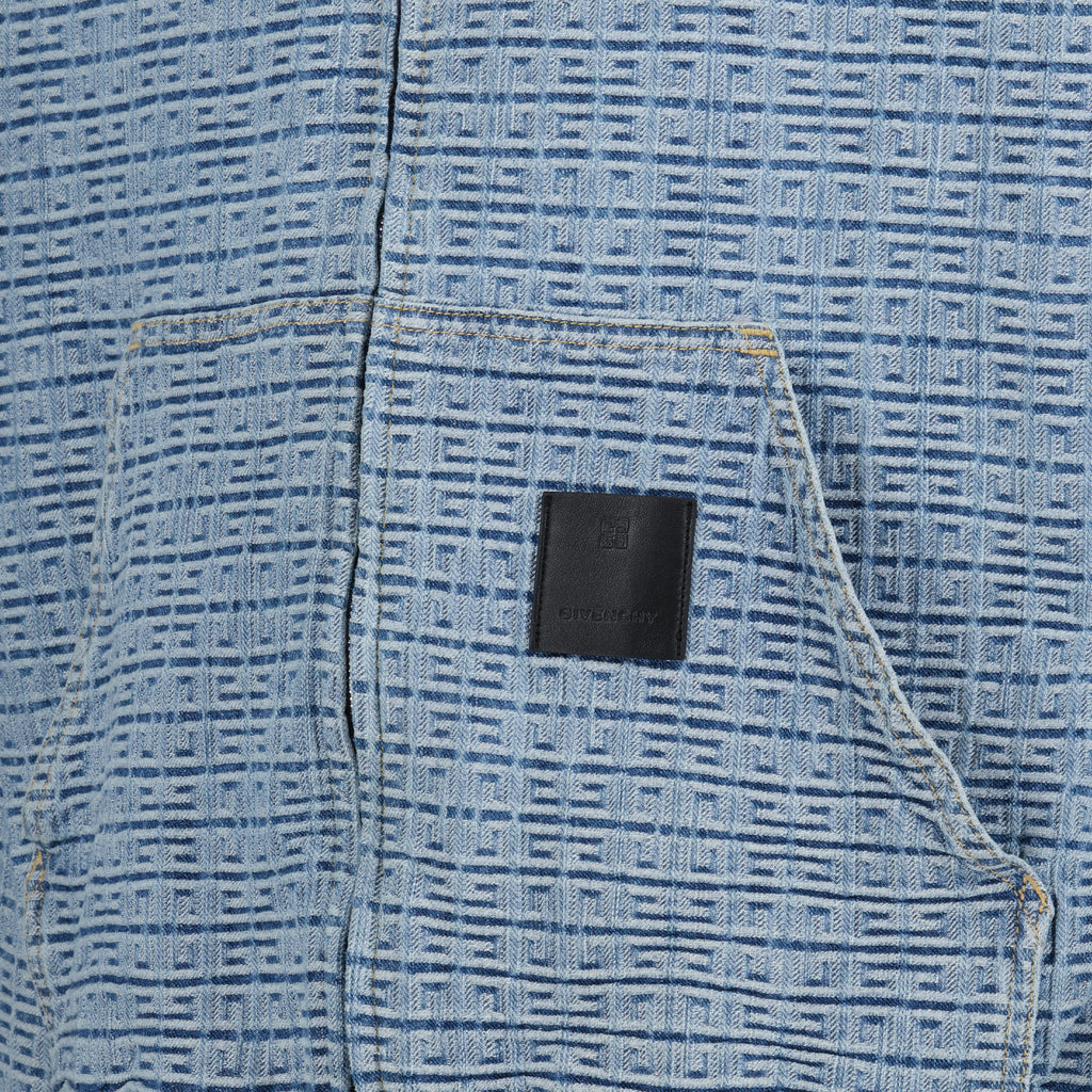 Sweatshirts 4G Denim Zip-Up Sweatshirt Givenchy Blue Man