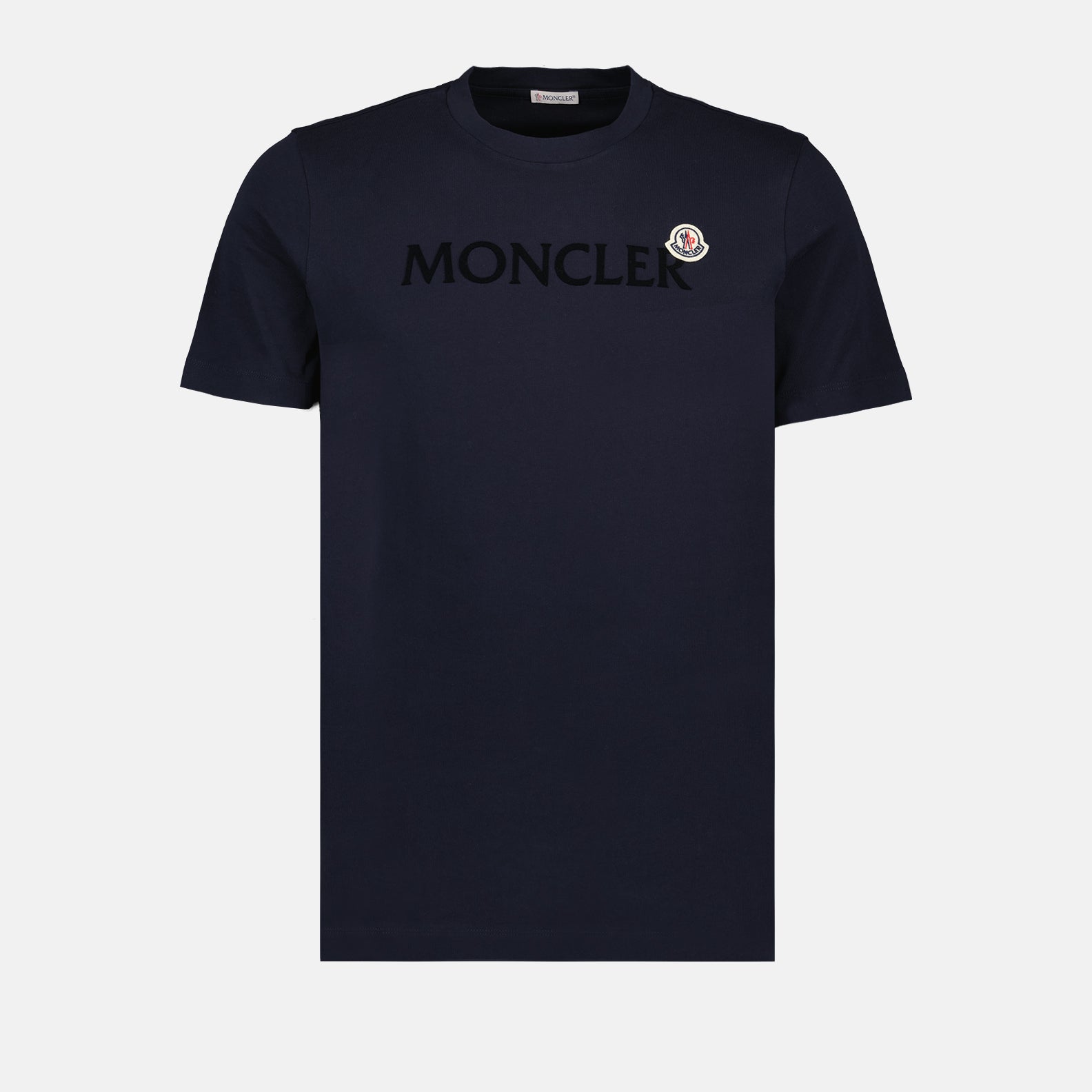 T-shirts Double logo t-shirt Moncler Blue Man