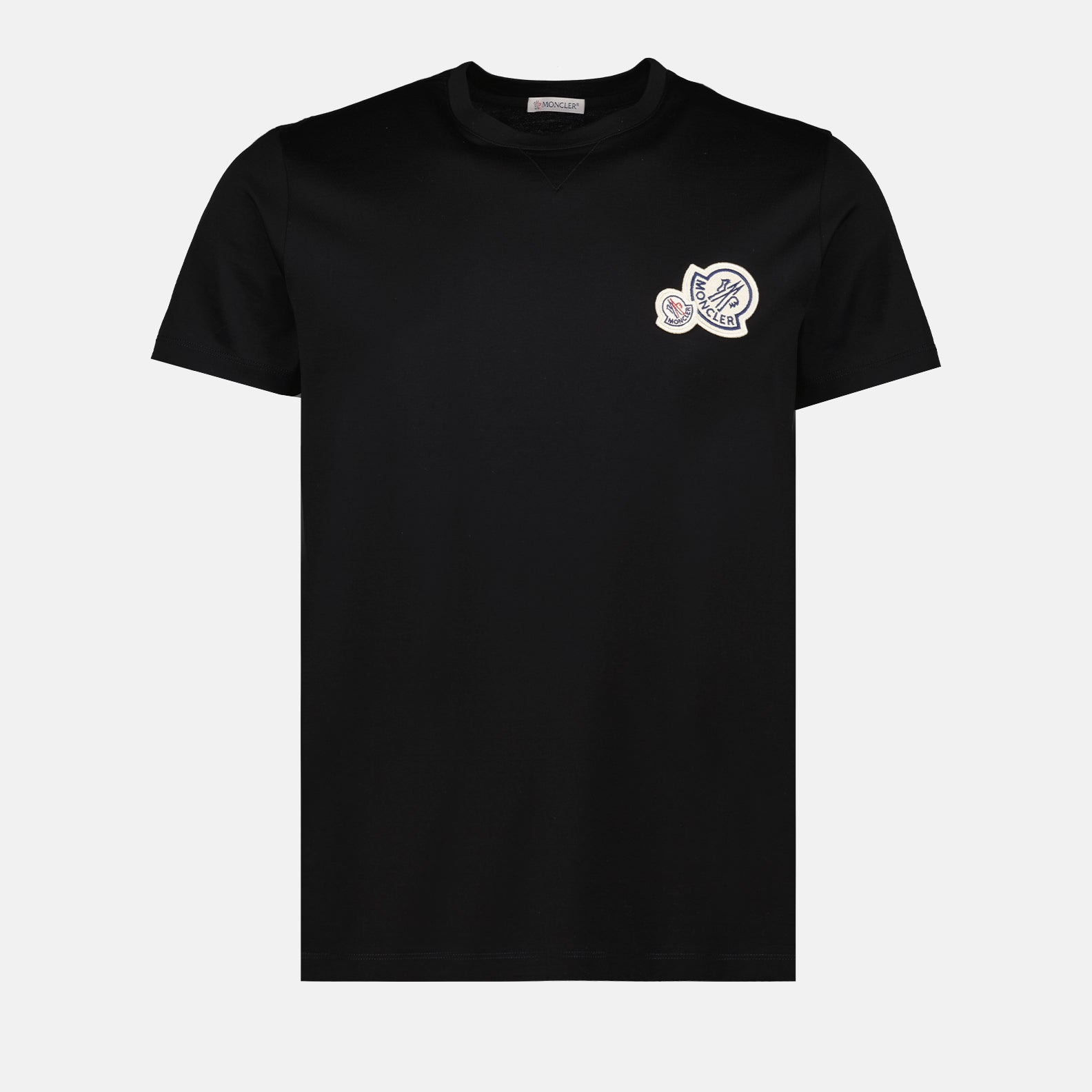 T-shirts Double logo t-shirt Moncler Black Man