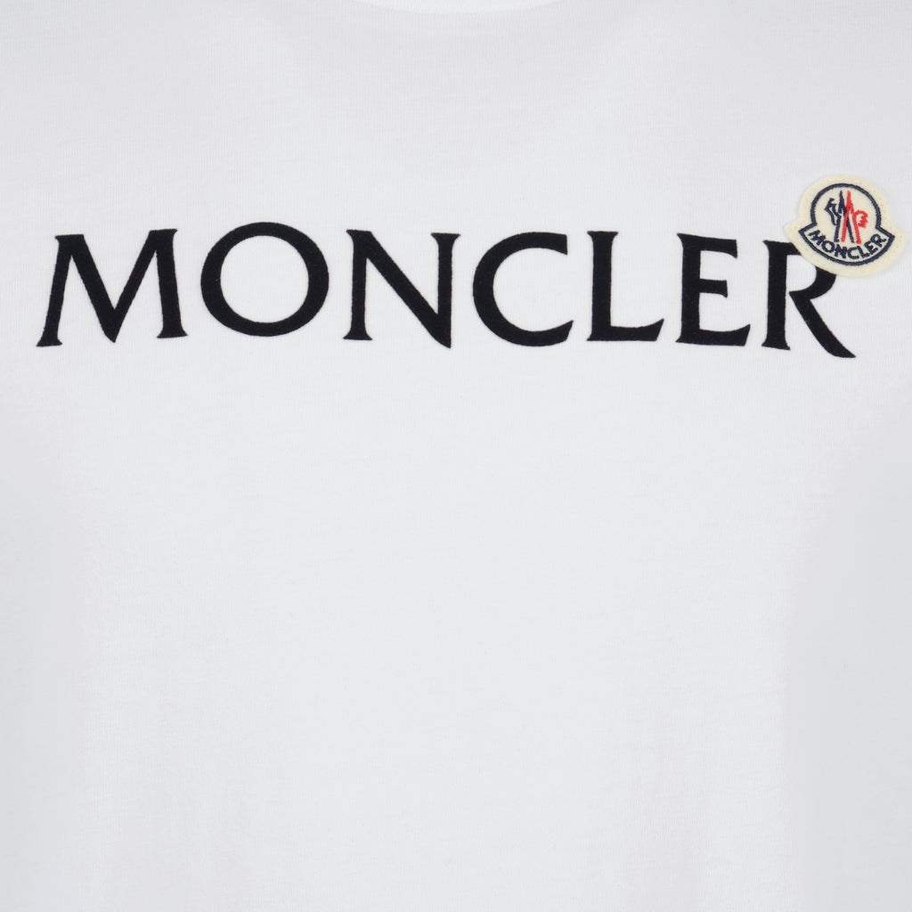 T-shirts T-shirt à double logo Moncler Blanc Homme