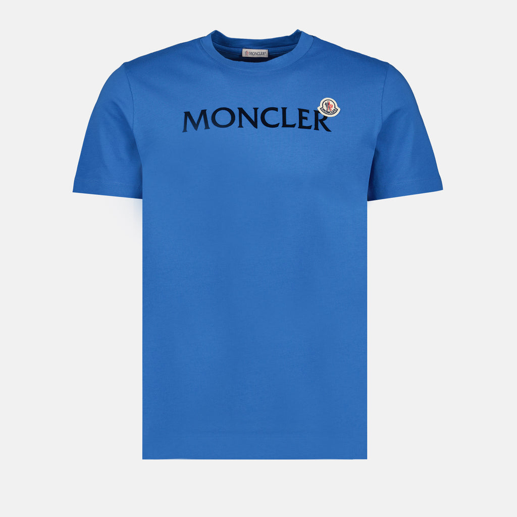 T-shirts Double logo t-shirt Moncler Blue Man