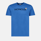 T-shirts Double logo t-shirt Moncler Blue Man