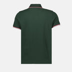 Polos Polo à logo et liseré Moncler Kaki Homme