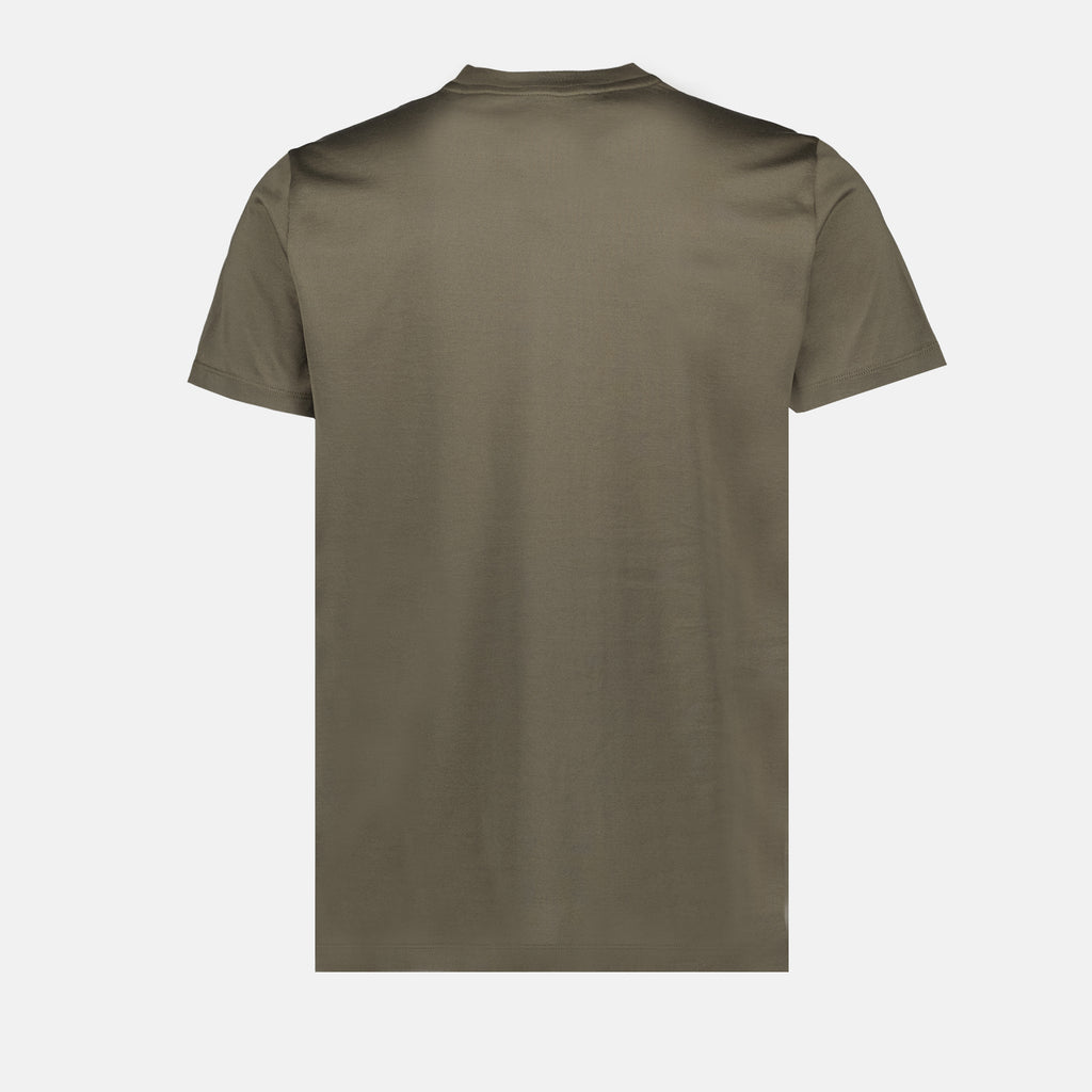T-shirts Double logo t-shirt Moncler Khaki Man