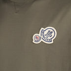 T-shirts Double logo t-shirt Moncler Khaki Man