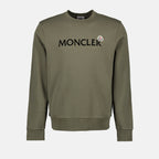 Sweatshirts Sweatshirt à double logo Moncler Kaki Homme