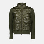 Vestes Veste bi-matière Moncler Vert Homme