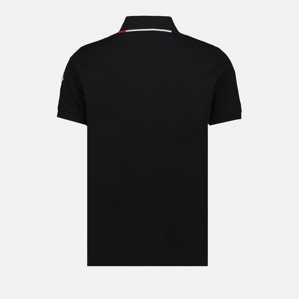 Polo shirts Polo shirt with logo and piping Moncler Black Man