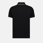 Polo shirts Polo shirt with logo and piping Moncler Black Man
