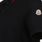 Polo shirts Polo shirt with logo and piping Moncler Black Man