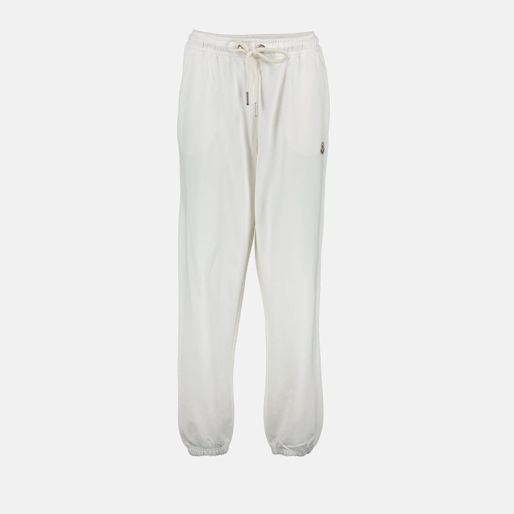 Pantalons Pantalon jogging à logo Moncler Blanc Femme