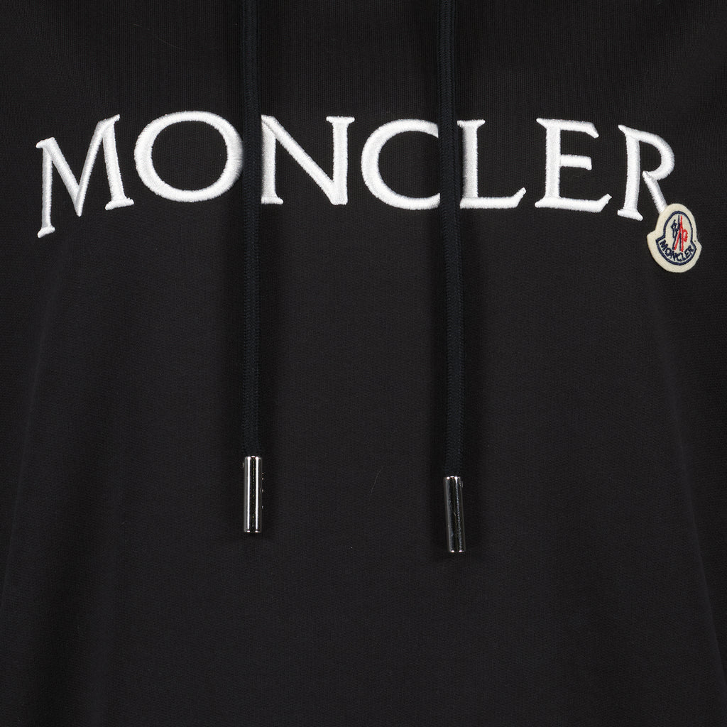 Sweatshirts Sweat à capuche double logo Moncler Noir Femme