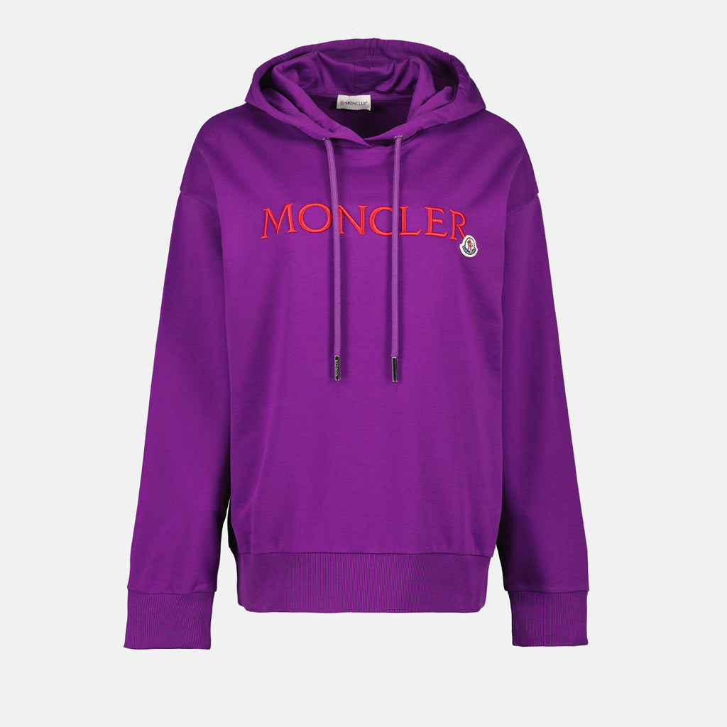 Sudaderas Sudadera con Doble Logo Moncler Púrpura Femme