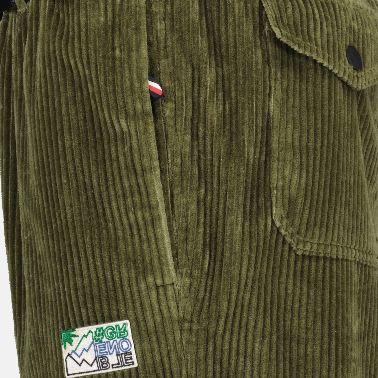 Hosen Corduroy Pants Moncler Grenoble Khaki Homme