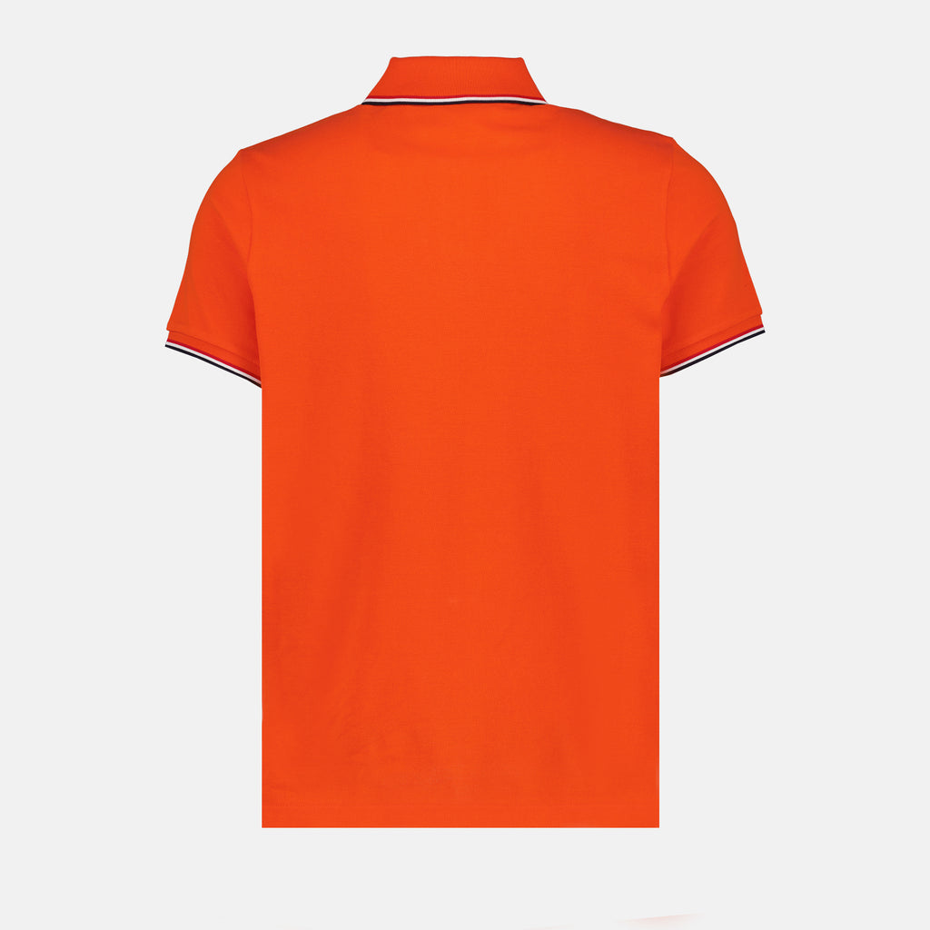 Polos Polo à logo et liseré Moncler Orange Homme
