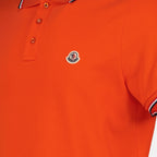 Polos Polo à logo et liseré Moncler Orange Homme
