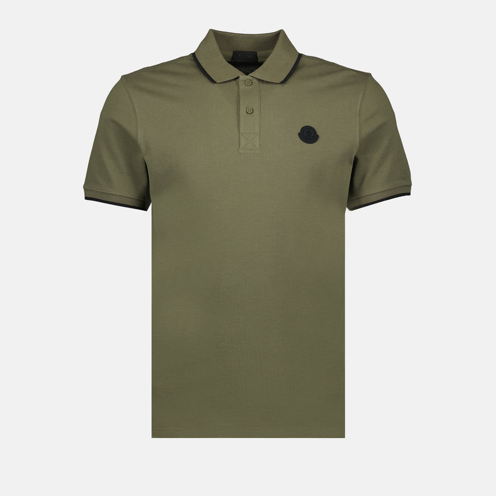Polo shirts Logo polo shirt Moncler Khaki Man