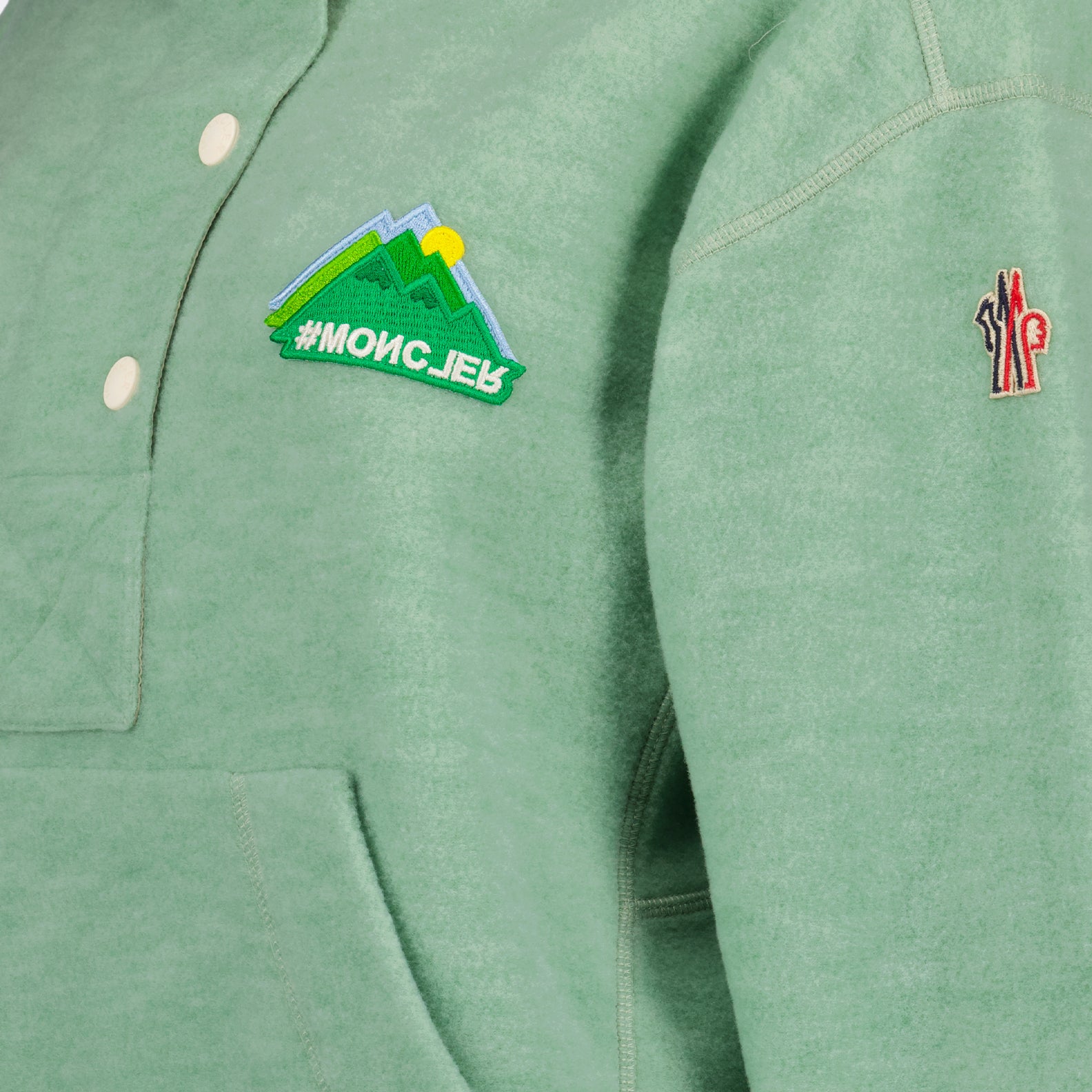 Sweatshirts Sweatshirt en velours Moncler Grenoble Vert Femme