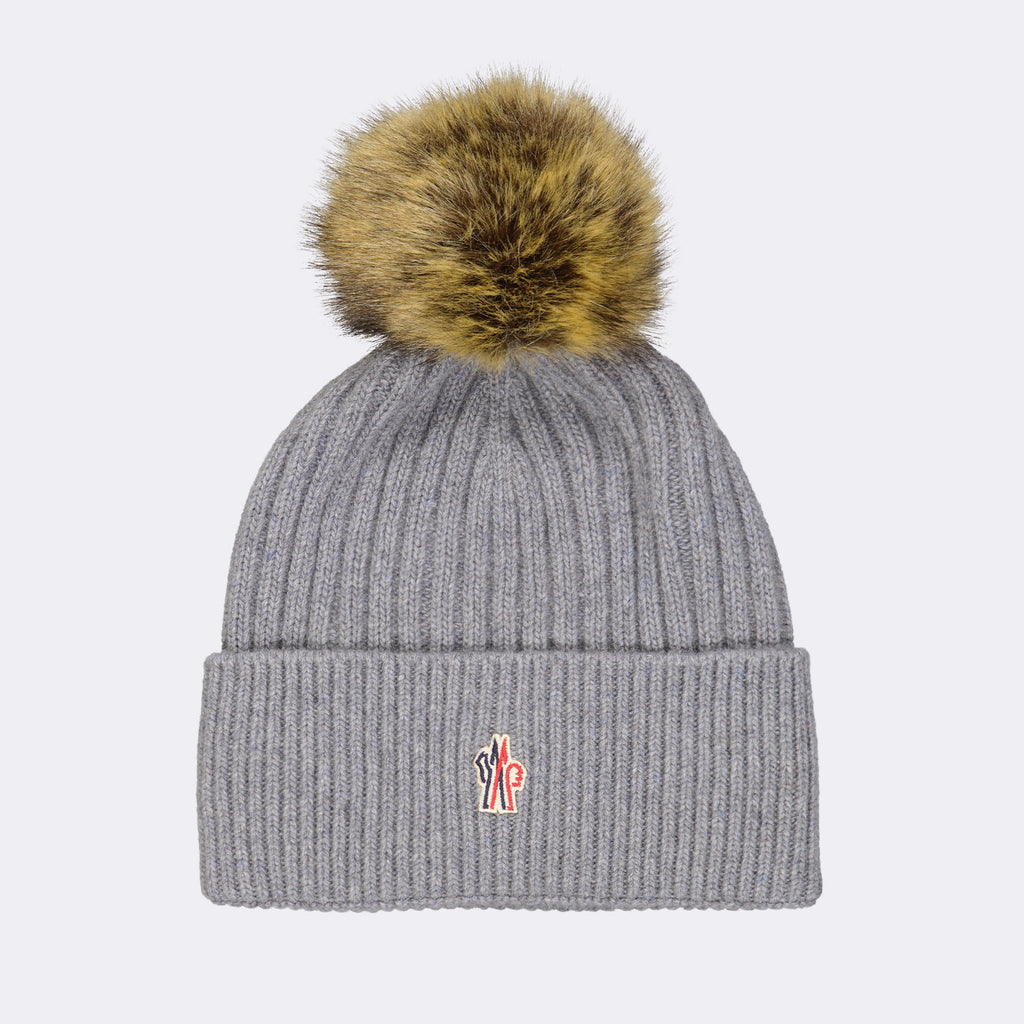 Hats, caps and beanies Pom-pom hat Moncler Grenoble Gray Women