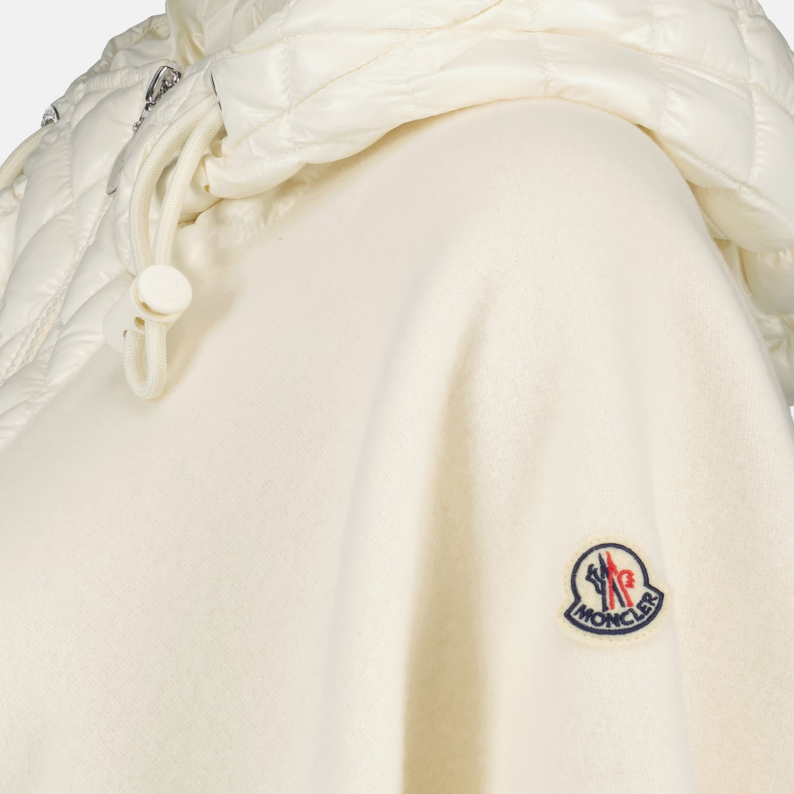 Giacche Cappotto di Lana Moncler Bianco Femme